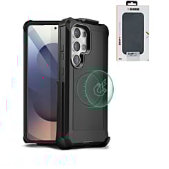 xBase by PowerPeak - Magsafe Heavy Duty Case w/ Clips - BLACK for Galaxy S25 Ultra